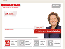 Tablet Screenshot of erststimme.svenja-schulze.de